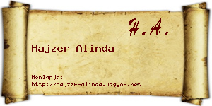 Hajzer Alinda névjegykártya